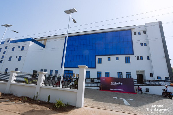 A view of the ultramodern 2,500‑seater PIWC Trasacco church