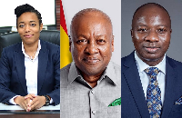 [L-R]: Dr Zanetor Agyeman-Rawlings, President John Mahama and Mahama Ayariga