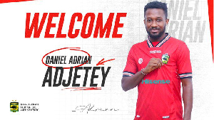 Daniel Adrian Adjetey is a new signee at Asante Kotoko