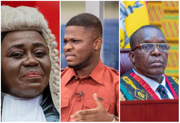 Chief Justice Gertrude Torkornoo, Sammy Gyamfi and Speaker of Parliament Alban Bagbin