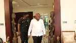 Akufo-Addo's 'indisposed' bodyguard spotted back at post