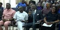 Gabby Asare Otchere-Darko, Ken Ofori-Atta and John Kumah at the committee hearing