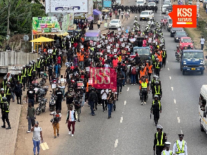 File photo of the recently held #StopGalamseyNow protests