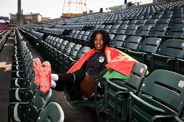 Black Queens midfielder Jennifer Cudjoe during her unveiling