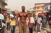 The bodybuilder who displayed his muscular skills in public