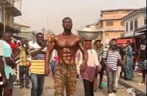 The bodybuilder who displayed his muscular skills in public