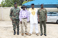 The CDS with the ex-servicemen during his visit