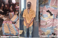 One of the suspects and the intercepted ammunition