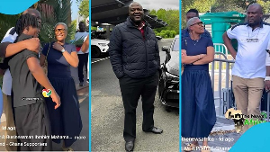 Business mogul Ibrahim Mahama and wife Oona Maxwell during son's Supercar Spectacle