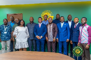 Sateholders in a group picture after the meeting in Accra