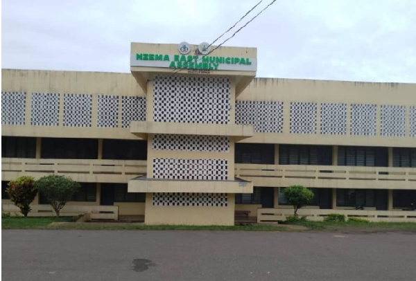 A picture of the office of the Nzema East Municipal Assembly