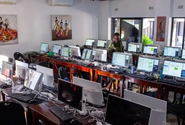 Dozens of computers were seized in a recent raid by officials