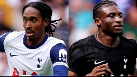 Djed Spence (L) and Kudus Mohammed (R) are teammates at Tottenham Hotspur