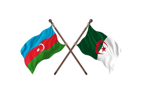 The Azerbaijan and Algerian flags