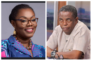 Ursula Owusu-Ekuful and Kwesi Pratt Jnr