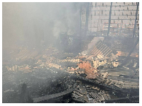 The blaze completely gutted one bedroom and destroyed personal belongings