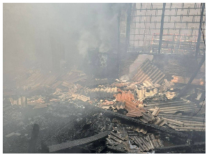 The blaze completely gutted one bedroom and destroyed personal belongings