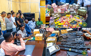 Guns, money and others were retrieved from 10 foreign nationals engaged in illegal gold trading
