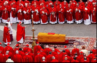 File photo of a burial mass of a Pope