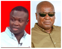 Sports journalist Saddick Adams and President Mahama