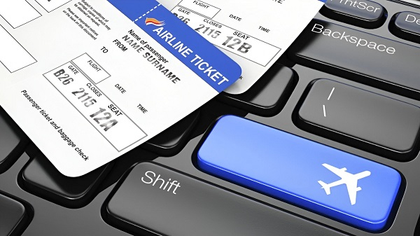 File photo of a flight ticket