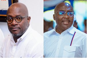 Egyapa Mercer is confident in the leadership approach of Dr Mahamudu Bawumia (R)