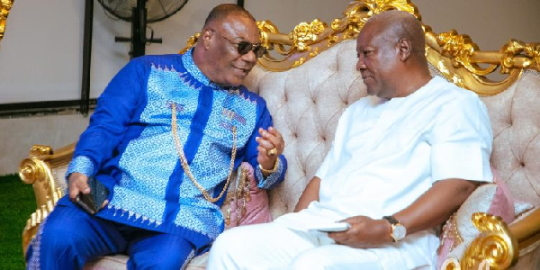 Archbishop Duncan-Williams [L] and President-elect John Mahama