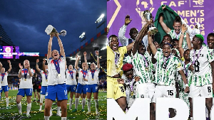 England (L) and Nigeria (R) both won the EUROS and the WAFCON respectively