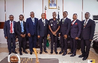 The delegation with IGP, Dr Dampare