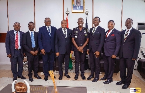 The delegation with IGP, Dr Dampare