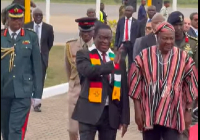 President Mahama welcomed President Emmerson Mnangagwa at the airport
