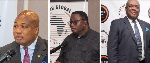 Samuel Okudzeto Ablakwa (left), Elvis Afriyie Ankrah (M) and Victor Smith