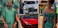 A fleet of lush vehicles were spotted at Nadia Adongo and Kwesi Fynn's wedding