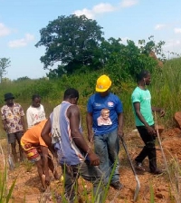 Communal labour organised by some residents of Have-Fiakpokorpe community