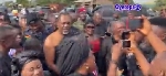 Watch as NPP woman leads chants for NAPO on his arrival at John Kumah’s One-Week event