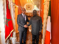 Dr Lahcen Mahraoui (L) with James Gyakye Quayson (R)