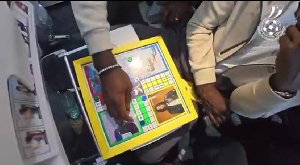 Some players of the Black Stars played Ludo while on the plane
