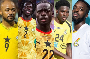 L-R: Jordan Ayew, Alidu Seidu, Kamaldeen Sulemana, Ernest Nuamah and Inaki Williams are Black Stars L-R: Jordan Ayew, Alidu Seidu, Kamaldeen Sulemana, Ernest Nuamah and Inaki Williams are Black Stars