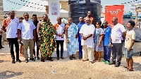 Enterprise Properties LTD officials at the commissioning of the mechanised borehole
