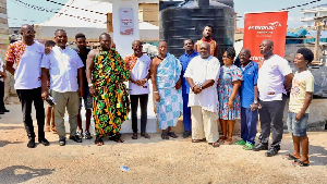 Enterprise Properties LTD officials at the commissioning of the mechanised borehole