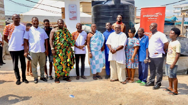 Enterprise Properties LTD officials at the commissioning of the mechanised borehole