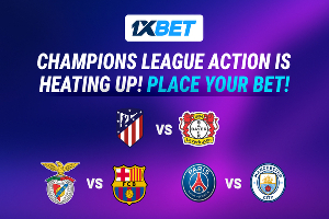 The Champions League action is on with 1XBET