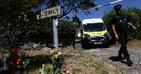 Flower tributes were left outside Ann Widdecombe's home on Saturday
