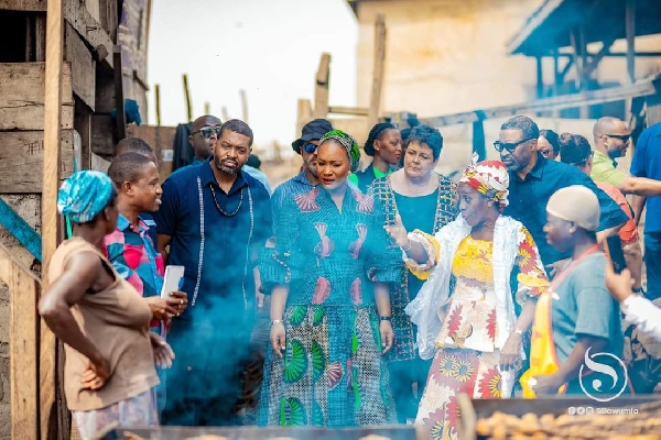 Samira Bawumia during the inspection