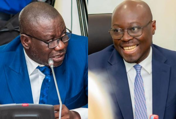 Isaac Adongo (L) believes Ato Forson (R) can become president