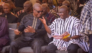 Former President John Mahama and Vice President Bawumia