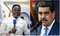 Prophet Amoako Atta (L) predicted the overthrown of Venezuelan President Nicolás Maduro (R)