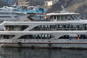 A ferry is docked in Goma, Democratic Republic of the Congo A ferry is docked in Goma, Democratic Republic of the Congo
