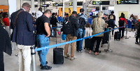 Passengers at the Jomo Kenyatta International Airport on January 11, 2024
