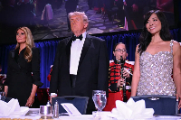 Trump, Melania, and Weijia Jiang at the White House Correspondents' Dinner